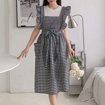 Princess Gingham Ruffle Apron 🌸