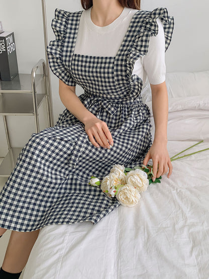 Princess Gingham Ruffle Apron 🌸