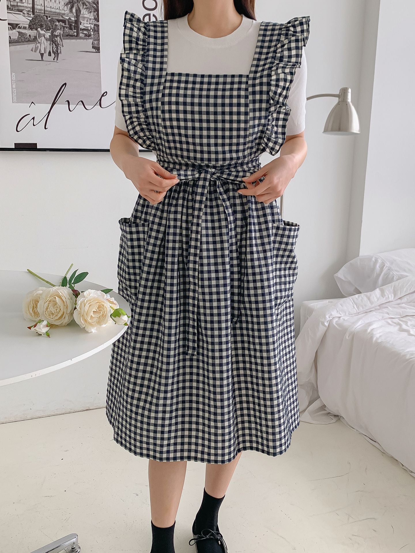 Princess Gingham Ruffle Apron 🌸