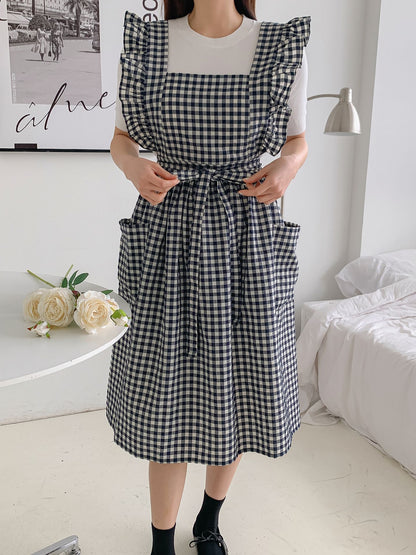 Princess Gingham Ruffle Apron 🌸