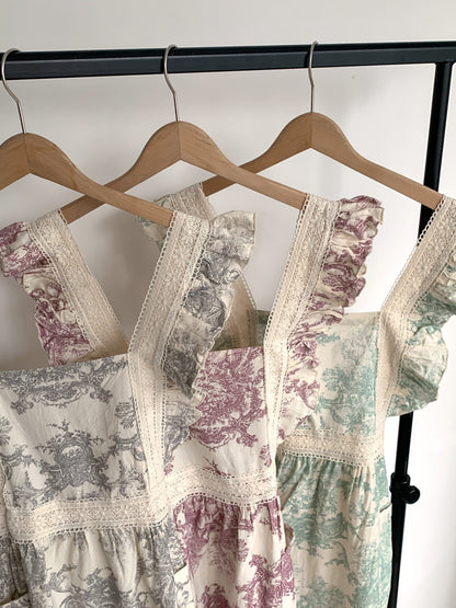 Provence Flower Apron dress 👑