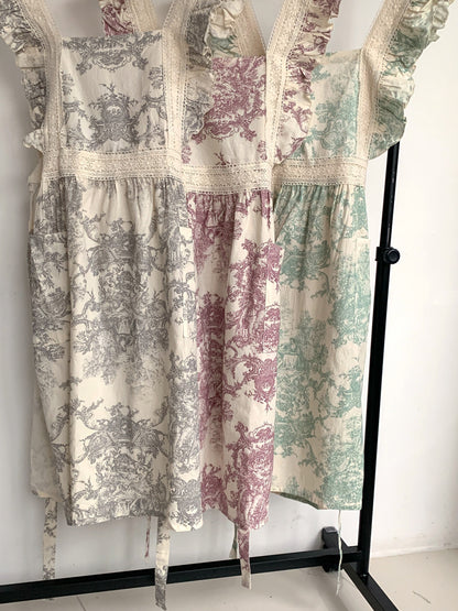 Provence Flower Apron dress 👑