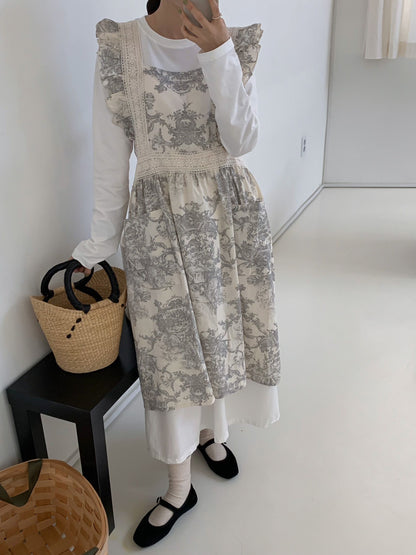 Provence Flower Apron dress 👑