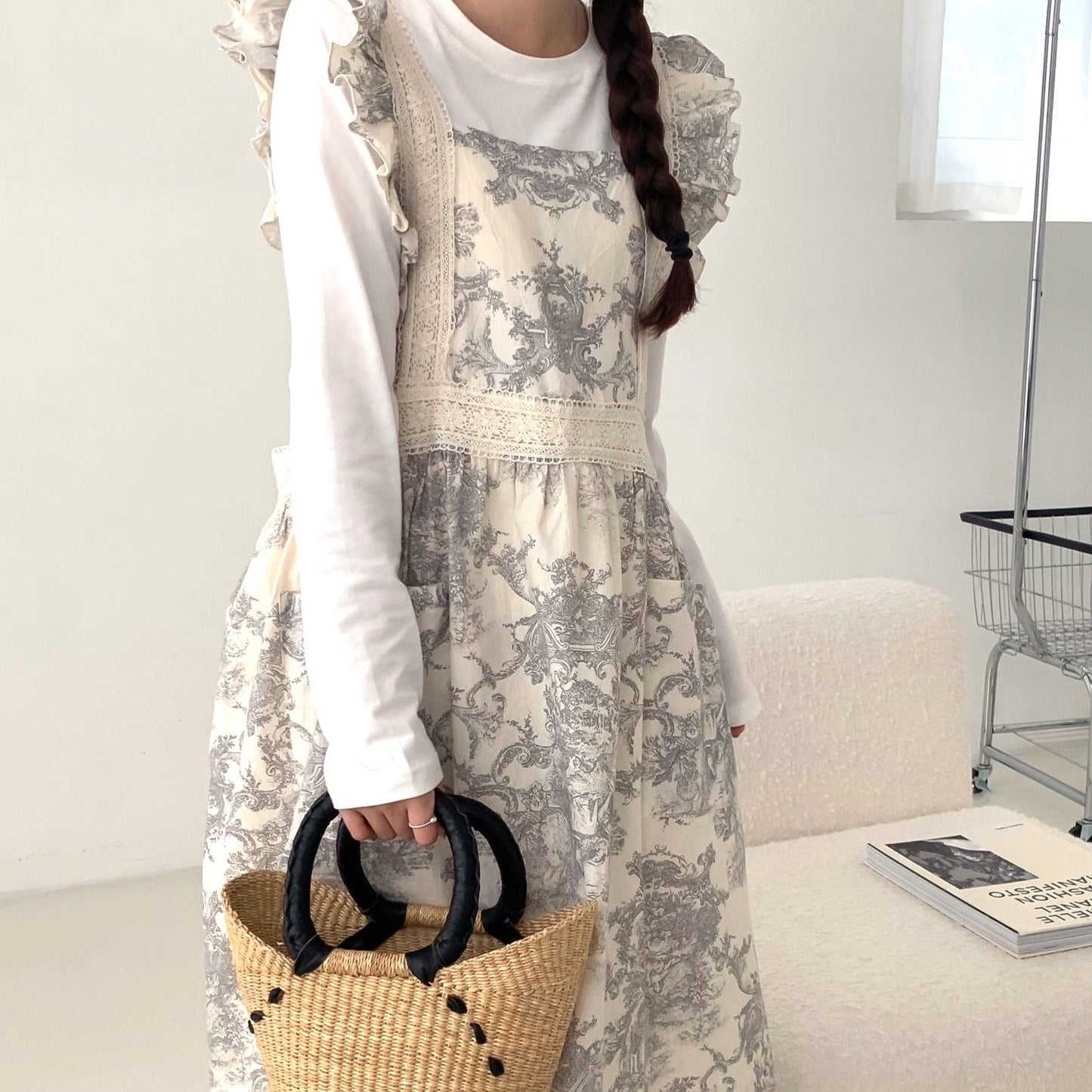 Provence Flower Apron dress 👑