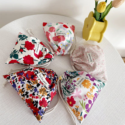 Floral Drawstring Pouch 🌸
