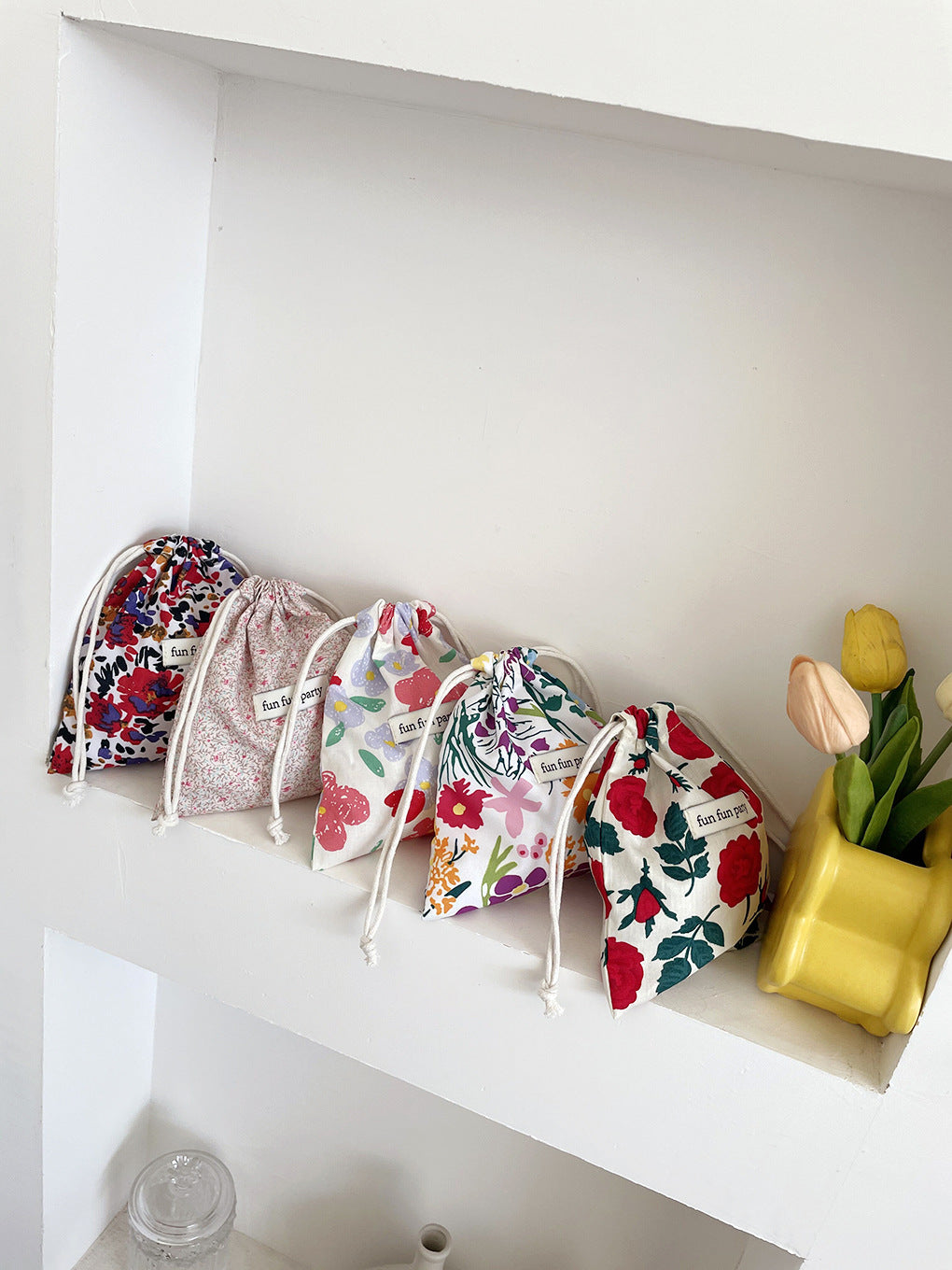 Floral Drawstring Pouch 🌸