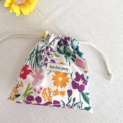 Floral Drawstring Pouch 🌸