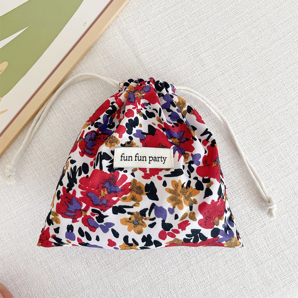 Floral Drawstring Pouch 🌸