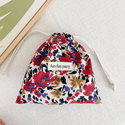 Floral Drawstring Pouch 🌸