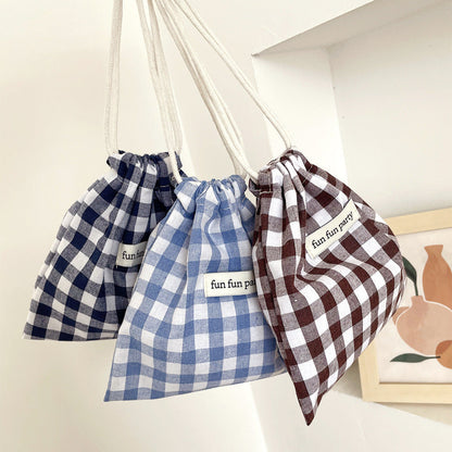 Checkered Drawstring Pouch 🏁
