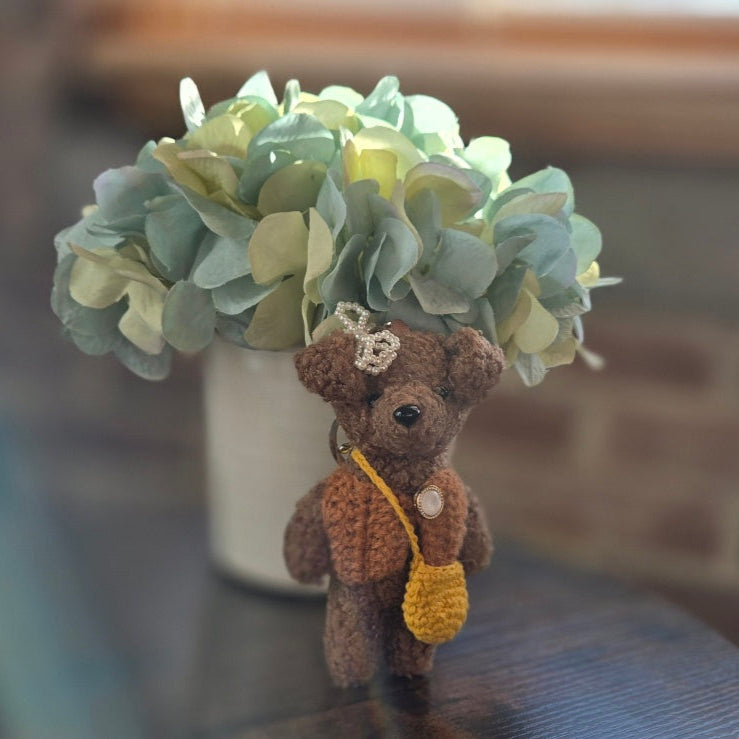 🐻 Plush Teddy Keychains with Handcrafted Flair ✨