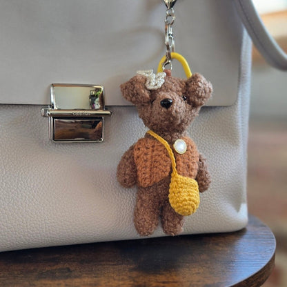 🐻 Plush Teddy Keychains with Handcrafted Flair ✨